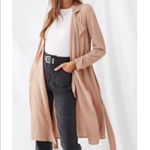 Last week! longline open front lightweight jacket